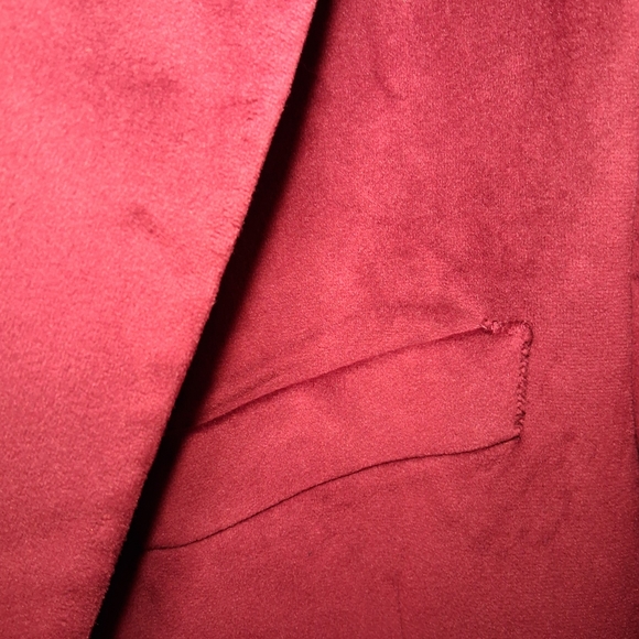Nautical Men's Red Velvet Blazer Suit Jacket - Picture 10 of 10